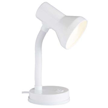 Kunststof bureaulamp wit, Loet, met schakelaar, Huis en Inrichting, Ophalen of Verzenden, Nieuw