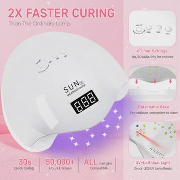 Professionele UV LED Nageldroger - 24 LEDs, 4 Timers, Draagb, Verzenden, Nieuw