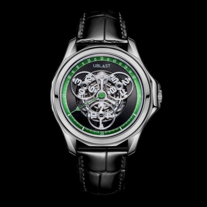 Ublast - Axial Force - Automatic Ltd Edition - REF.UBAXF42GN, Sieraden, Tassen en Uiterlijk, Horloges | Heren