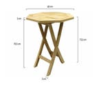 Klaptafel 60 cm achtkantig teak, Ophalen of Verzenden, Nieuw, Teakhout