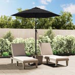 vidaXL Parasol 200x224 cm aluminium zwart, Verzenden, Nieuw, 2 tot 3 meter