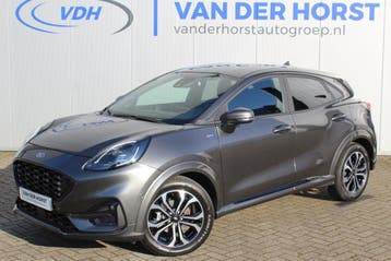 Zakelijke Lease |  Ford Puma 1.0-125pk EcoBoost Hybrid ST-Li, Stof, Zwart, Overige brandstoffen, Handgeschakeld