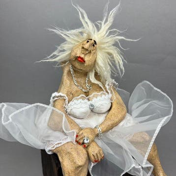 Anna Em - Waiting for the perfect man - hand made, Antiek en Kunst