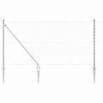 vidaXL Afrasteringspaal Zilver 10 x 1 m (60 x 60 mm gaas), Verzenden, Nieuw, IJzer