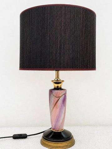 Claypor - Lamp - Keramiek, Messing, Hout, Textiel