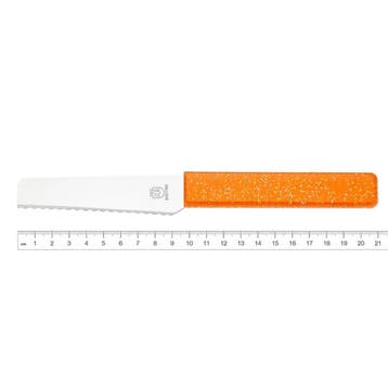 RÖR Solingen Oranje broodjesmes met kunststof greep, 10 c.., Ophalen of Verzenden, Nieuw, Zilver