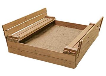 Houten Zandbak 160cm | Opvouwbaar Zitje | Nieuw, Nieuw, Ophalen of Verzenden, Hout, 100 tot 200 cm