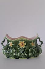 Josef Strnact - Kom - Keramiek - Majolica Art Nouveau, Antiek en Kunst