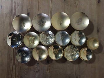 Japanese - Beeld, Collection of Japanese 24K Gold Plated