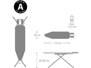 Brabantia Strijkplank A - Strijkijzerhouder - 110 x 30 cm -, Witgoed en Apparatuur, Strijkijzers en Strijkplanken, Verzenden, Zo goed als nieuw