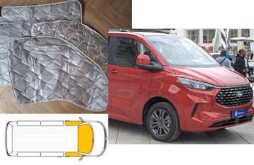 Ford Tourneo Custom Raamisolatie voorzijde vanaf 2023 Grijs, Ophalen of Verzenden, Nieuw