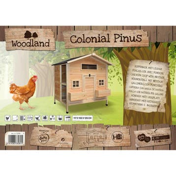 Kippenhok Woodland Colonial Pinus – Houten Kippenhok met.., Verzenden, Nieuw, Kippenhok of Kippenren