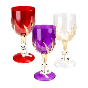 Gothic Skull Halloween Wijnglas, Kleding | Dames, Ophalen of Verzenden, Nieuw