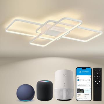 Slimme LED Plafondlamp 90cm | Matter | Retourdeal 34% Kor..., Ophalen of Verzenden, Zo goed als nieuw, Metaal