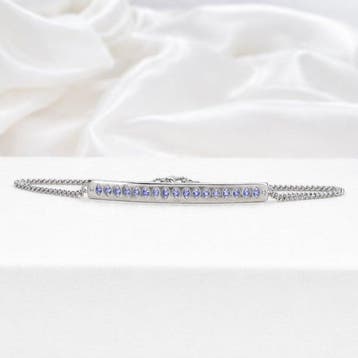 Zonder minimumprijs - Armband Verguld Tanzaniet - Diamant -, Nieuw