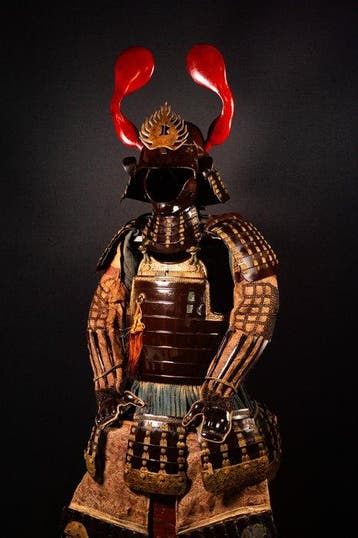 Yoroi volledig samurai-harnas Gusoku - Zijde, Koper, ijzer -
