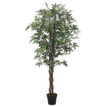 vidaXL Kunstplant esdoornboom 224 bladeren 80 cm groen, Verzenden, Nieuw