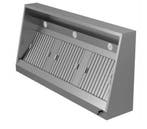 RVS Afzuigkap, wandmodel, B160 x D110 x  H55cm, zonder motor, Gebruikt