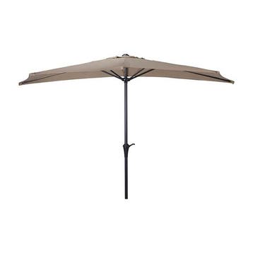 Parasol | Gardalux | Ø 270 cm (Taupe, Half), Verzenden, Nieuw