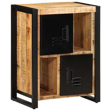 vidaXL Dressoir 55x35x70 cm massief ruw mangohout, Verzenden, Nieuw, 50 tot 100 cm, 25 tot 50 cm