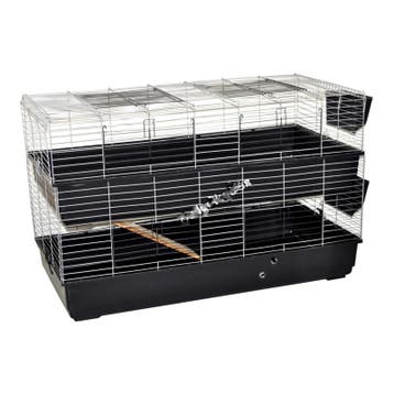 Konijnenkooi Strong Rabbit 140 Dubbel Zilver/Antraciet –.., Verzenden, Nieuw, Ren