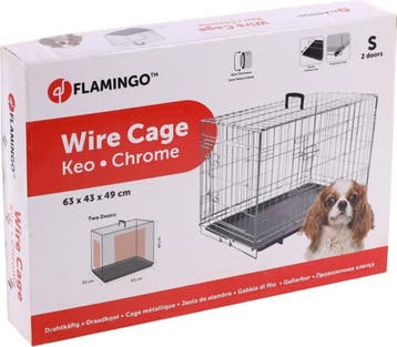 Hondenbench Flamingo Keo Zilver Maat S – Opvouwbare Gegal., Verzenden, Nieuw