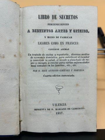 José Antonio Giménez y Fornesa - Libro de secretos