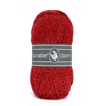 Durable Glam 316 Red - Haakgaren / Breigaren, Ophalen of Verzenden, Nieuw, Breien of Haken, Wol of Garen