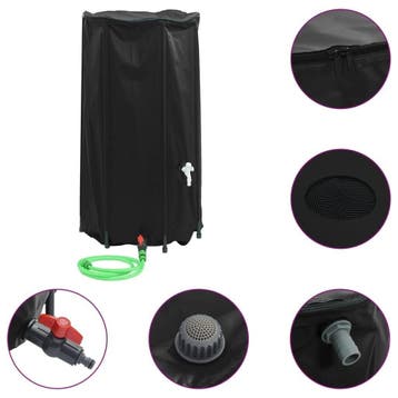 Regenton opvouwbaar PVC | Tweedekansje | OP=OP, Kunststof, Met kraantje, 75 tot 150 liter, Ophalen of Verzenden