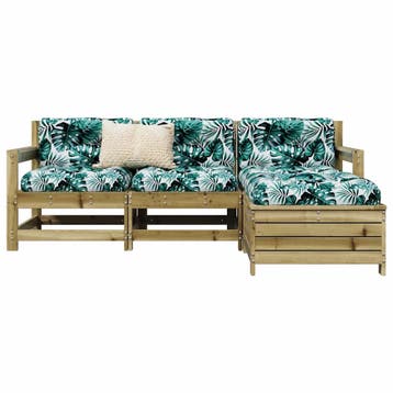 vidaXL 4-delige Loungeset geïmpregneerd grenenhout, Verzenden, Nieuw, Loungeset