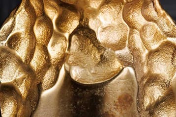 Moderne vaas PRECIOUS 40cm zwart goud metaal gehamerd design, Huis en Inrichting, Ophalen of Verzenden, Nieuw