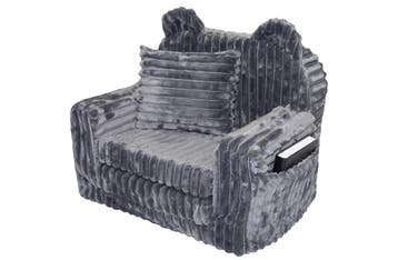 Kinderfauteuil Slaapbank Grijs | Teddy | Nieuw | Scherpe..., Kinderen en Baby's, Ophalen of Verzenden, Nieuw, Stoel