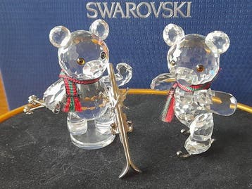 Swarovski - Beeldje - Kris Bear - Set of 2 - Kristal