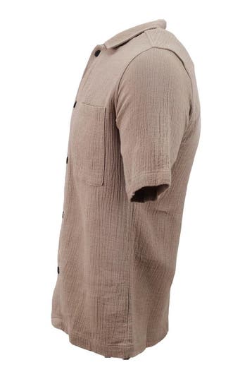 Genti Overhemd in maat S Beige, Kleding | Heren, Verzenden, Zo goed als nieuw, Overige kleuren, Genti