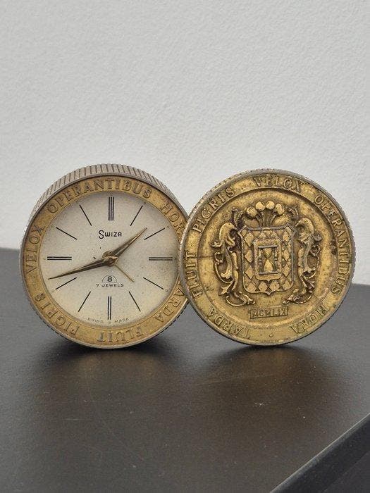 Tafel/bureauklokken - - Verguld messing - 1950-1960, Antiek en Kunst, Antiek | Klokken