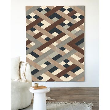 *WOONWINKEL* Urban Cotton Timber Wandkleed In Frame L 145x19, Verzenden, Nieuw
