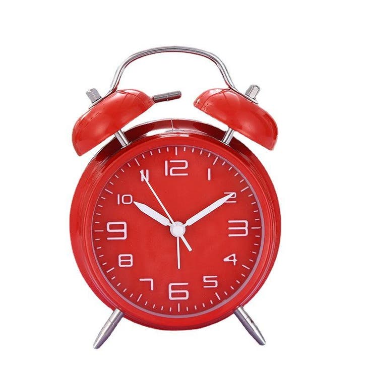 IvoQ Wekker Retro Rood Klassiek Luide Bel, Witgoed en Apparatuur, Wekkers, Nieuw, Verzenden