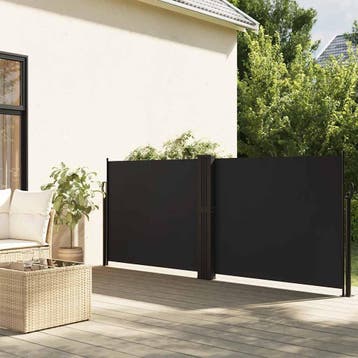 vidaXL Windscherm uittrekbaar 140x1200 cm zwart, Verzenden, Nieuw
