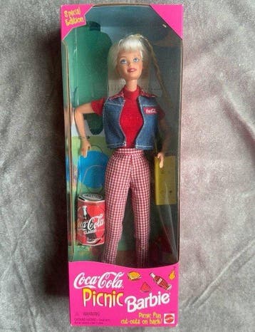 Mattel - Speelgoedfiguurtjes Coca-Cola Picnic Barbie -