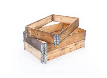 Palletrand 80x60x20cm, stapelbaar, 4x scharnierbaar,, Ophalen of Verzenden