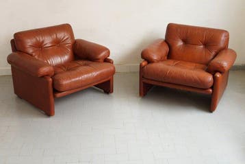 B&B Italia - Tobia Scarpa - Coronado - Fauteuil (2) - Leder