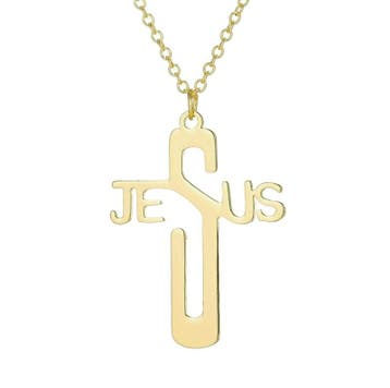 Fako Bijoux - Ketting Met Kruisje Jesus - Stainless Steel -, Sieraden, Tassen en Uiterlijk, Kettingen, Verzenden, Nieuw