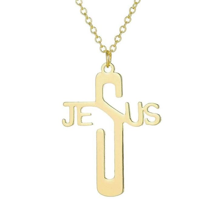 Fako Bijoux - Ketting Met Kruisje Jesus - Stainless Steel -, Sieraden, Tassen en Uiterlijk, Kettingen, Verzenden