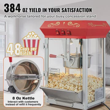 Professionele Popcorn Machine 8oz - Snel & Makkelijk Popcorn, Verzenden, Nieuw