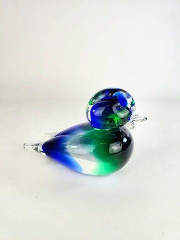 sculptuur, Papera Verde Blu - 10 cm - Muranoglas - 2026