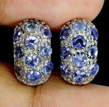Zonder minimumprijs - Oorbellen Zilver, - 2,92 ct. -, Sieraden, Tassen en Uiterlijk, Oorbellen, Nieuw