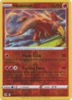Heatmor 041/264 reverse holo (Fusion Strike), Ophalen of Verzenden, Nieuw, Losse kaart, Foil