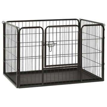 vidaXL Puppyren 91,5x59x61 cm staal, Dieren en Toebehoren, Verzenden, Nieuw