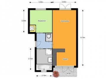Te Huur 2 Kamer Appartement Morsestraat In Breda, Noord-Brabant, Direct bij eigenaar, Breda, Appartement