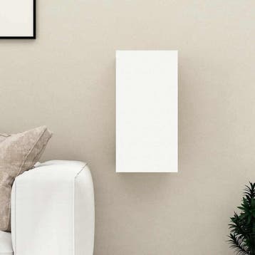 vidaXL Tv-meubel 30,5x30x60 cm bewerkt hout wit en sonoma, Minder dan 50 cm, Verzenden, Nieuw, Minder dan 100 cm